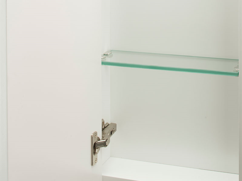 Kzoao 600mm Mirror Cabinet Gloss White