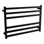 Towel rail electric square 600x850mm Satin black