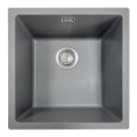 Aura Granite 400mm Single Kitchen Sink Charcoal