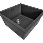 Aura Granite 400mm Single Kitchen Sink Matte Black