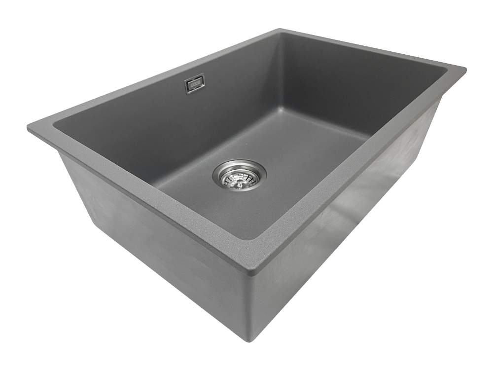 Aura Granite 600mm Single Kitchen Sink Charcoal