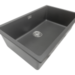 Aura Granite 700mm Single Kitchen Sink Matte Black