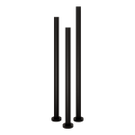 Freestanding Single Towel Bar Round 12V 1000mm Satin Black