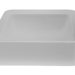 iStone Soft Square Basin 410 x 415 x 105mm Gloss White (not drilled)