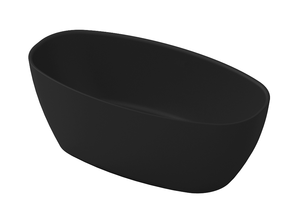 Coco 1600mm Freestanding Bath (Tapered Edge) Matte Black