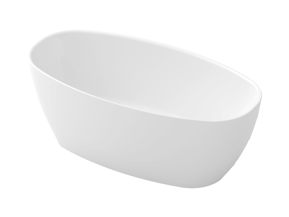 Coco 1600mm Freestanding Bath (Tapered Edge) Gloss White