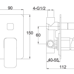 Project Shower Divert Mixer Chrome