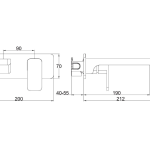 Project Wall Mounted Basin Mixer Brushed Nickel