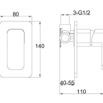 Project Shower/Bath Mixer Brushed Nickel