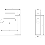 Pioneer Standard Height Basin Mixer Brushed Stainless