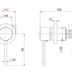 Pioneer Shower/Bath Mixer Brushed Stainless