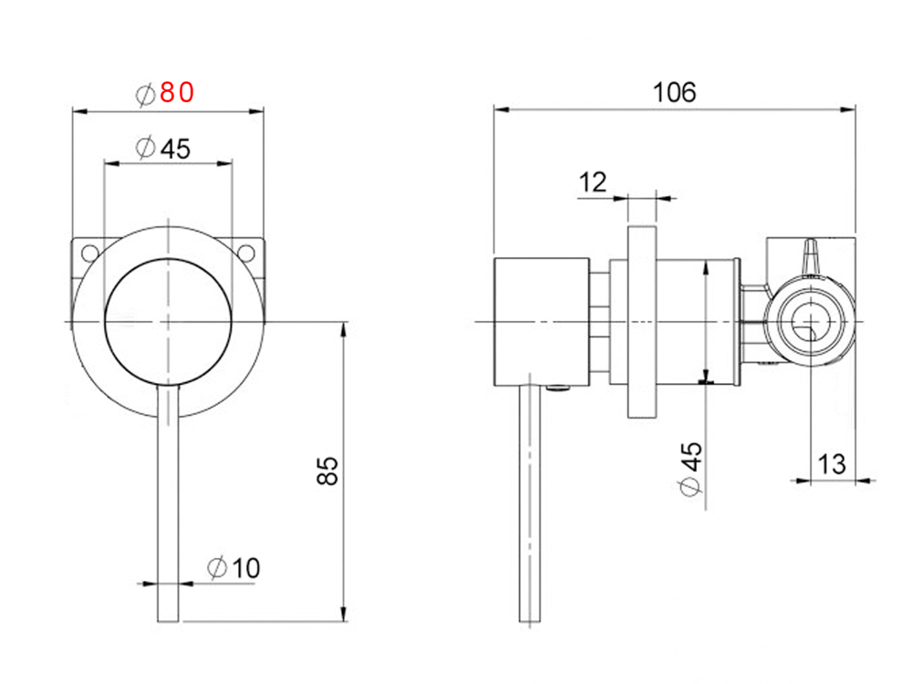 Pioneer Shower/Bath Mixer Brushed Stainless