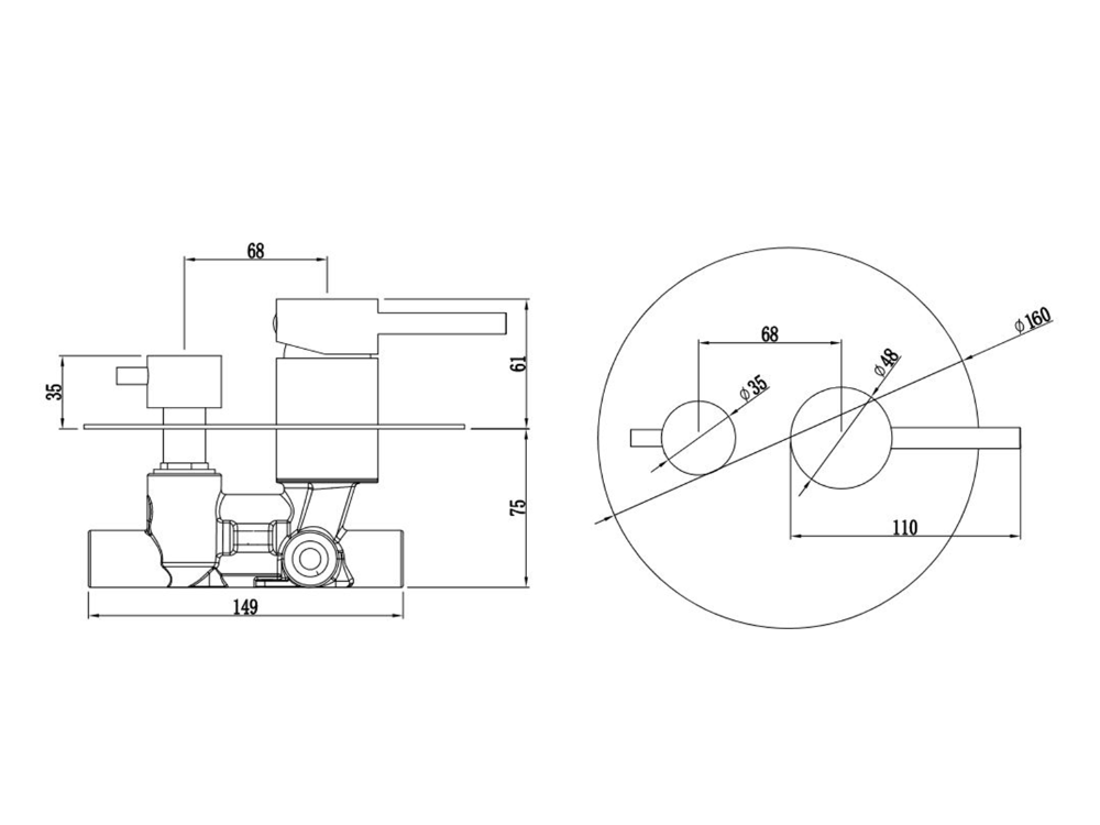 Pioneer Shower Divert Mixer Brushed Stainless