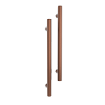 Towel Rail Vertical Single Bar Round 12V 850mm Brushed Copper