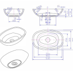 iStone Coco Basin 530 x 350 x 130mm Matte White