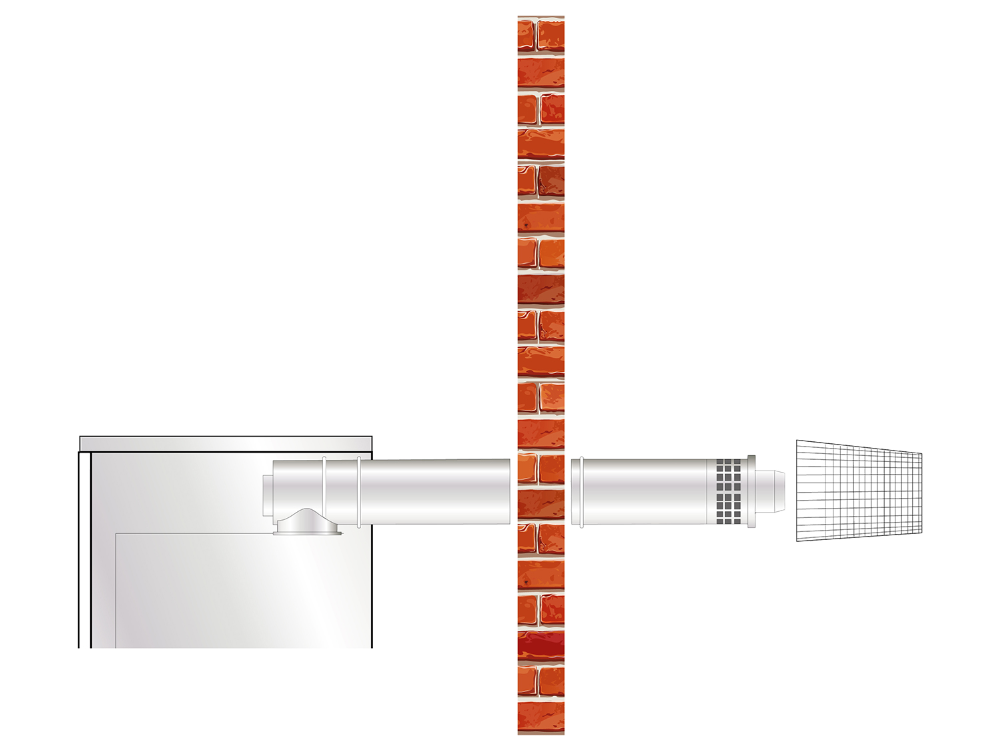 Grant Vortex Low Level Flue Set 26kW Hlk 50/90