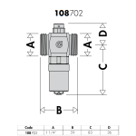 Caleffi 108 Series Anti-Freeze Valve 32mm High Temp