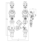 Caleffi 10in1 Temperature & Pressure Combi 20mm Low lead