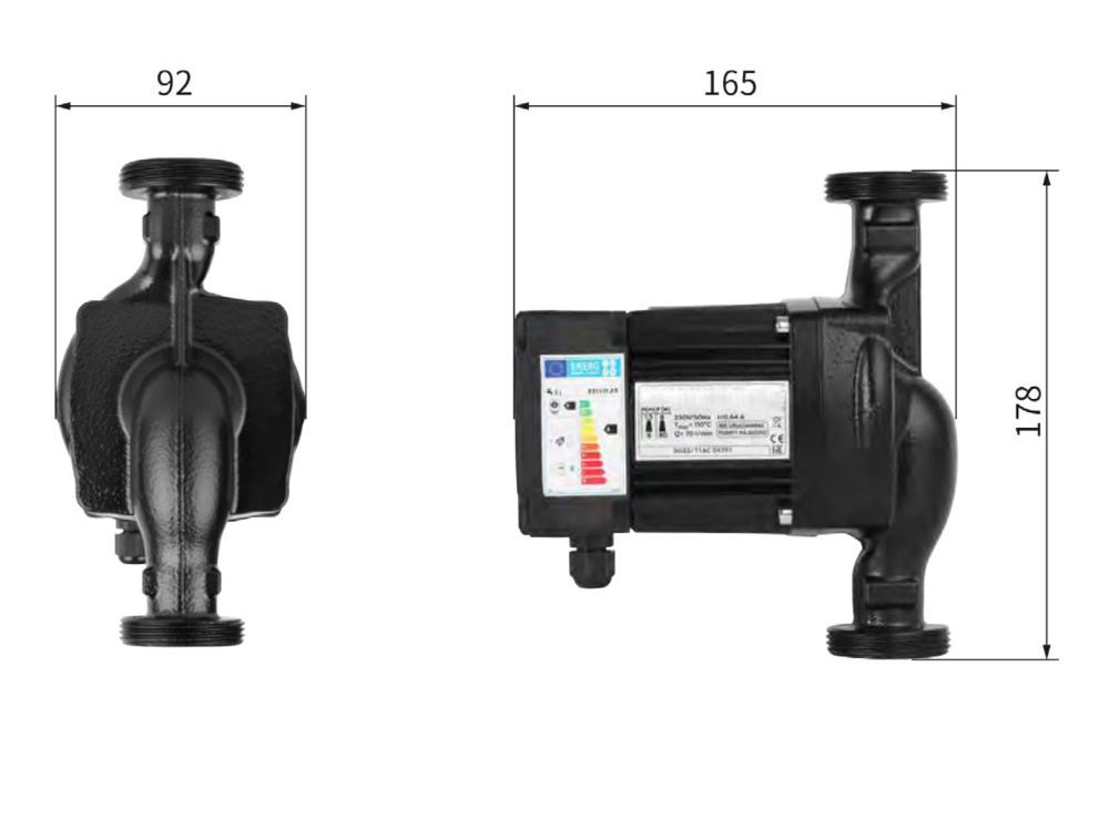 Swiss Pump Co. 32mm High Efficiency Cast Iron Circulating Pump