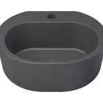 Dunstan Concrete Basin 400 x 324mm With Tap Hole Black Earth