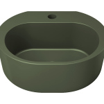 Dunstan Concrete Basin 400 x 324mm With Tap Hole Grey Green