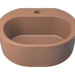 Dunstan Concrete Basin 400 x 324mm With Tap Hole Tan