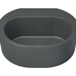 Dunstan Concrete Basin 400 x 324mm Black Earth