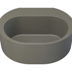 Dunstan Concrete Basin 400 x 324mm Taupe Clay