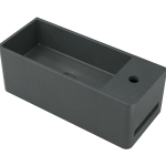 Tussock Concrete Basin 550 x 230mm With Tap Hole Black Earth