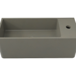 Tussock Concrete Basin 550 x 230mm With Tap Hole Taupe Clay