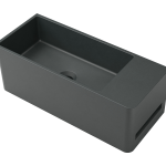 Tussock Concrete Basin 550 x 230mm Black Earth