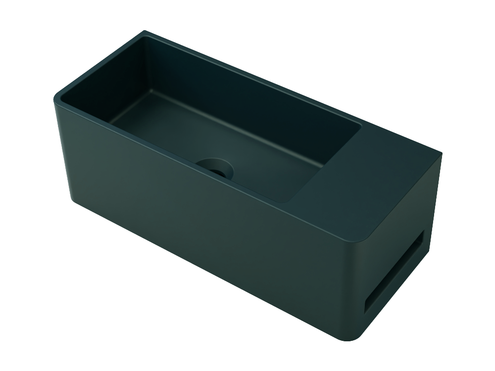 Tussock Concrete Basin 550 x 230mm Blue Water