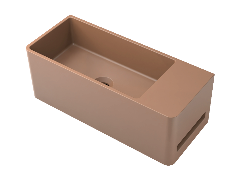 Tussock Concrete Basin 550 x 230mm Tan