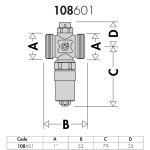 Caleffi 108 Series Anti-Freeze Valve 25mm