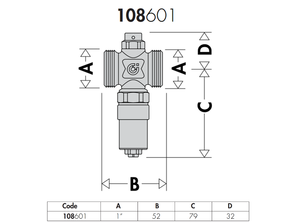 Caleffi 108 Series Anti-Freeze Valve 25mm