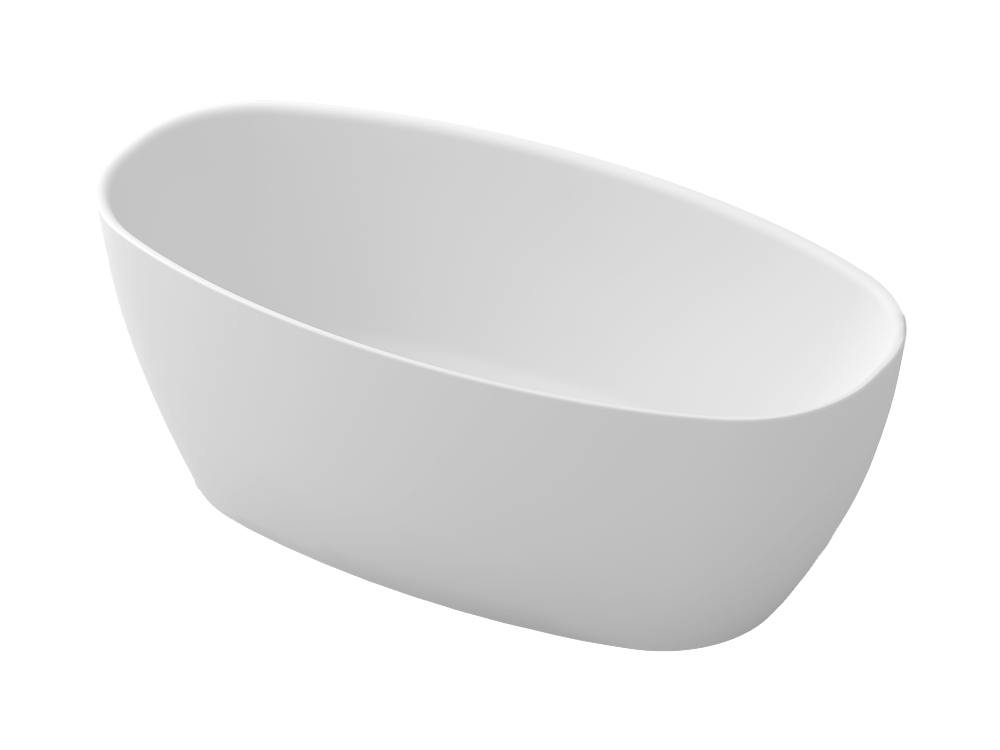 Coco 1600mm Freestanding Bath (Tapered Edge) Matte White