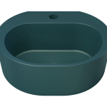 Dunstan Concrete Basin 400 x 324mm With Tap Hole Blue Water