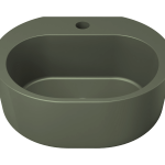 Dunstan Concrete Basin 400 x 324mm With Tap Hole Grey Green