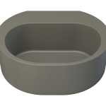 Dunstan Concrete Basin 400 x 324mm Taupe Clay