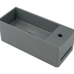 Tussock Concrete Basin 550 x 230mm With Tap Hole Black Earth