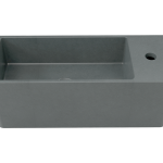 Tussock Concrete Basin 550 x 230mm With Tap Hole Black Earth