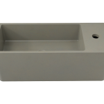 Tussock Concrete Basin 550 x 230mm With Tap Hole Taupe Clay