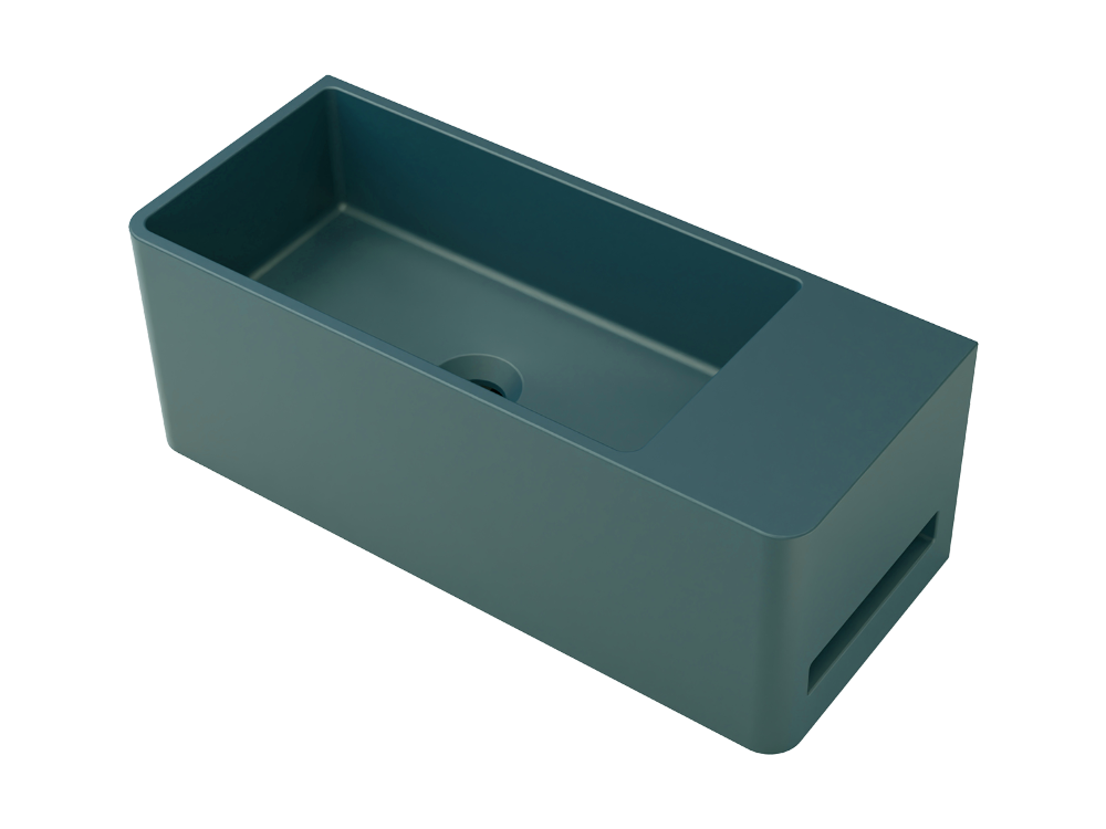 Tussock Concrete Basin 550 x 230mm Blue Water