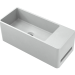 Tussock Concrete Basin 550 x 230mm Grey White