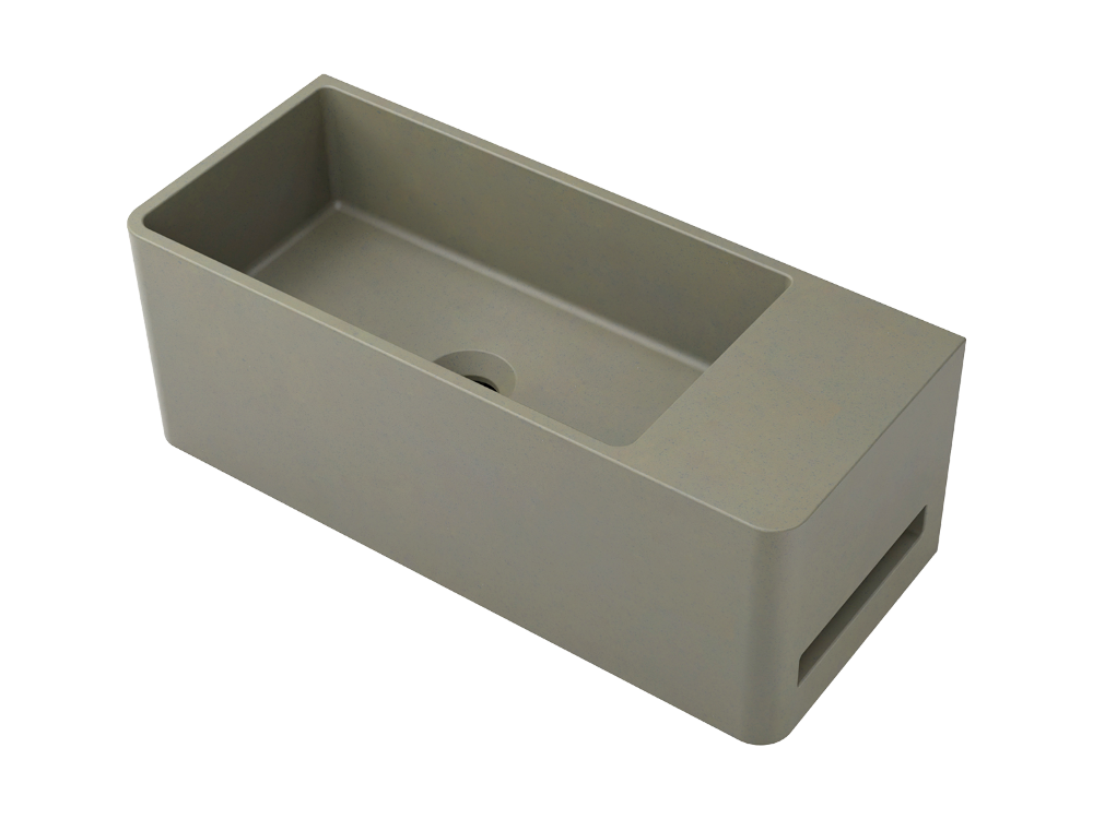 Tussock Concrete Basin 550 x 230mm Taupe Clay