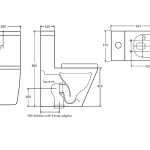 Boston Comfort Height Back To Wall Toilet Suite Gloss White