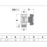 Caleffi Solar Ball Valve 10mm