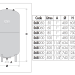 Caleffi 80L Expansion Tank Potable Only